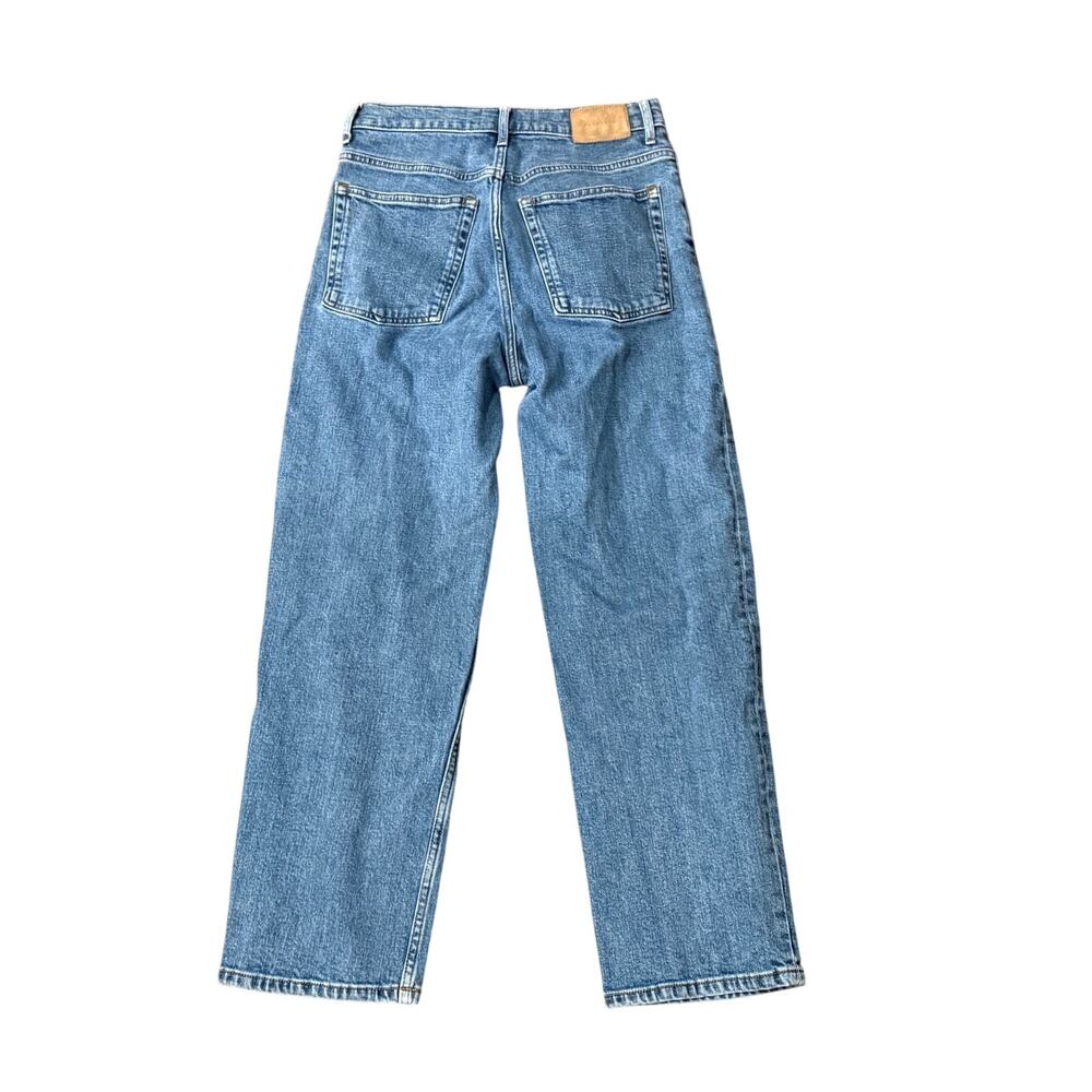Everlane The Way High Jeans 27 Medium Wash Straight Leg Denim Organic Cotton - Picture 2 of 8